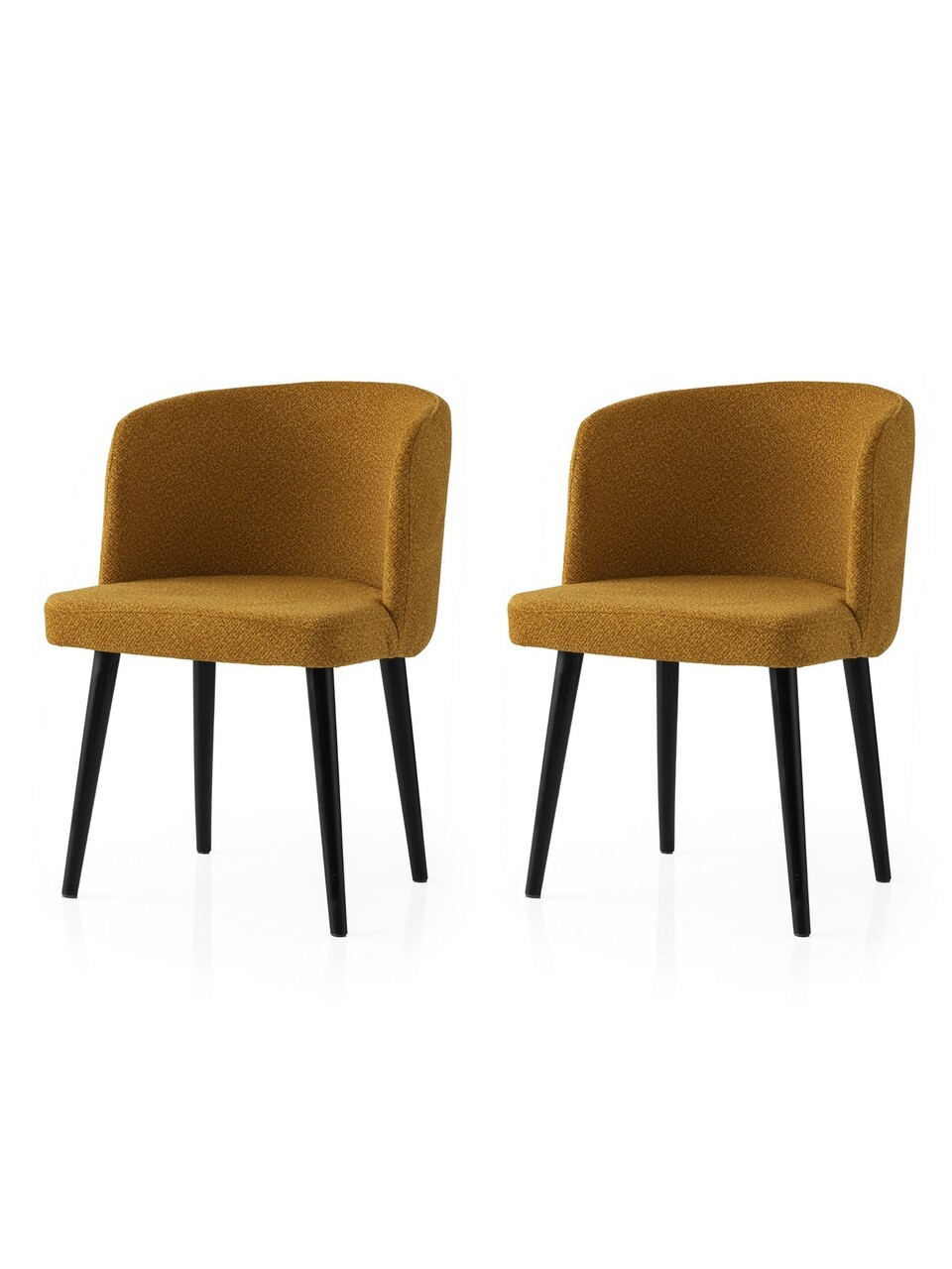 Set scaune 2 piese, Hanah Home, Soft, Galben închis - imagine 5